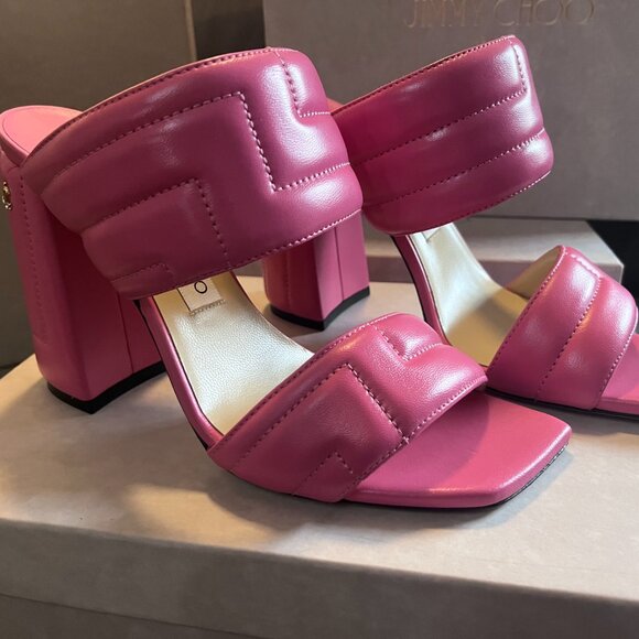 Jimmy Choo Themis Sandal 100 40 1/2 New in Box (9.5) Fits like an 8 1/2-9 - Picture 6 of 9